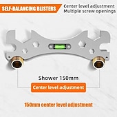 billige Håndverktøy-universal krannøkkel dusjnøkkel 9mm 12mm 14mm 17mm 23mm 30mm skrue mutteråpninger med vater for dusjreparasjon baderomsslange rørleggerarbeid fjerning servantkran avløp vask verktøy