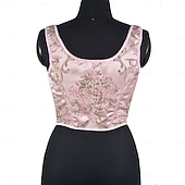 ieftine Topuri-Medieval Renascentist Cottagecore Corset Corsaj Viching Țăran Cu Șiret Costume de fancy Pentru femei Celtic Fantezie Halloween Carnaval Performanță LARP Ren Faire Adulți Corset Corsaj