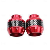 abordables Outillage à main-Lot de 2 protections universelles en alliage d'aluminium pour roues, fourches et cadre de moto/scooter ; patins de protection contre les chutes ; accessoires extérieurs pour moto