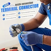 お買い得  LEDアクセサリー-ダブルワイヤプラグインコネクタ、LEDライトストリップ低電圧コネクタ2ピン、ロックバックル付き - クイック接続、ワイヤの被覆を剥がしたり切断したりする必要はありません、50個入り