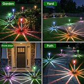 cheap Pathway Lights &amp; Lanterns-Solar Outdoor Lights, Solar Pathway Lights Outdoor Waterproof, Stainless Steel Stake Lighting for Garden Yard Path Walkway Driveway Patio Lawn Outside Decor,Color Changing