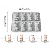 cheap Cake Molds-Easter Bunny Silicone Molds, 3D Bunny Chocolate Mold Easter Rabbit Mould, Suitable for Making Easter Treats, Baking, Cakes, Jellies, Ideal for Easter Party &amp; Home DIY Crafts