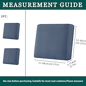 זול כיסוי לכריות פטיו-2 יחידות כיסויי ספה עמידים למים לפטיו, כיסויים להחלפת ספות וספות חיצוניות לריהוט פטיו, מגן ריהוט רב פעמי לכביסה