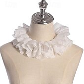 cheap Accessories and More-Rococo Victorian Renaissance Elizabethan Ruffle Collar Nobleman Noblewoman Fancy Dress Unisex Halloween Carnival Performance LARP Ren Faire Adults' Collar