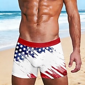 Недорогие Патриотические 250 Шорты-Муж. 4 июля — 250-летие США Флаг США Эластичные боксерские трусы Плавки Боксерские шорты для плавания Патриот Повседневные Дом Пляжный отдых