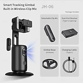 economico Bastoni per selfie-Auto Face Tracking Phone Holder,No App Required,360 Rotation Phone Camera Stand with Remote and Gesture Control, Smart Shooting Tripod for Vlog/TIK Tok Live Streaming YouTube Video Recording