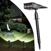 olcso Pathway Lights &amp; Lanterns-1 db kültéri napelemes fali spotlámpa, IP55 vízálló, 3 LED gyöngy, polip dizájn, kettős rögzítési lehetőség, dekoratív LED tájvilágítás kertbe, udvarra, ösvényre, gyepre, teraszra