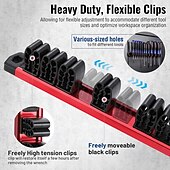 お買い得  ツールストレージ-マグネット式ドライバーオーガナイザー＆レンチオーガナイザー、アルミレール式マグネットツールオーガナイザー、ツールホルダー、ツールボックス整理、12スロットドライバー＆レンチホルダー（ツールは含まれていません）