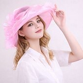 billige Fascinatorer og hatter-Derby Hatter Kentucky Derby-hatt Fascinator Gentlewoman Kostyme Dame Derby Ascot Hesteveddeløpsfestival Voksne Hatt Vår sommer