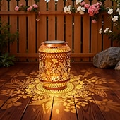 ieftine Lumini de cale și lanterne-Felinar metalic cu proiecție solară pentru exterior, tip colibri, lumină suspendată impermeabilă IP44, lampă LED decorativă pentru grădină, terasă, curte, alee, gazon, verandă, sărbători &amp;cadou de