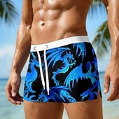 economico Animali &amp; Uccelli-Per uomo Animale Drago Pantaloncini da mare Pantaloncini da Surf Costume nuoto a pantaloncino Misura del girovita medio Hawaiano Vacanza al Mare Coulisse con fodera in rete Elastico in vita
