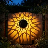 baratos Luzes e lanternas de caminho-2/4 peças de projetor solar de parede para jardim externo, iluminação paisagística, decoração de pátio, garagem e varanda.