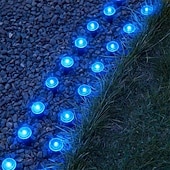 cheap Solar String Lights-Solar-Powered Led Path Garden Lights  Purple Fairy Lights 30LED IP44 Waterproof  And Durable Recessed Outdoor Garden Lights Suitable For Decorative Lighting Of Walkways Lawns, Camping Parties
