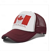 economico Cappellino da baseball da uomo-Per uomo Cappellino da Baseball Cappello da Sole Blu Nero Poliestere Patchwork Moda Streetwear Casual Casuale Quotidiano All'aperto Grafico Bandiera Protezione Solare Protezione solare Traspirabilità