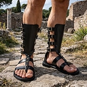 voordelige Schoenen-Retro vintage Middeleeuws Renaissance Sandalen Ridder Gladiator Ranger Kostuum Voor heren Keltisch Piraat Halloween Carnaval Ren Faire Retro themafeest Volwassenen Schoenen