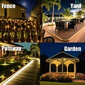 olcso Napelemes-100 m-es kültéri napelemes fényfüzér, 1000 LED, IP65 vízálló, 31 V-os napelem &amp;USB-ről tölthető, 8 funkciós távirányítóval, dekoratív LED-es lámpák kertbe, teraszra, medencébe, esküvőre, partira