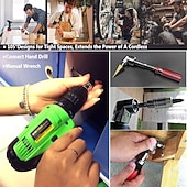 お買い得  ドリルビットセット-フレキシブルドリルビット延長セットには、105°直角ドリル、曲げ可能なドリル延長、1/4 3/8 1/2インチユニバーサルソケットアダプターセット3個、ドリルビットホルダー3個、ドライバービットキットが含まれています。