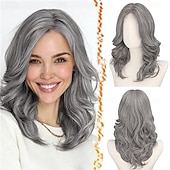 お買い得  トレンドの合成ウィッグ-ショートウェーブブロンドウィッグ - 肩までの長さのウェーブブロンドウィッグ（女性用） - 顔周りを縁取るカーテンバング付きの、柔らかく自然な見た目の合成繊維を使用した、ゆるやかなウェーブのレイヤードショートウィッグ（デイリーパーティー用）