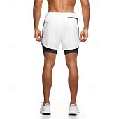 voordelige Hardloop Shorts-Voor heren Hardloopshorts Atletische shorts Sportbroek Trekkoord Zak 2 in 1 Met compressievoering Short / Broekje Casual Dagelijks Buiten Zomer Lente Sneldrogend Lichtgewicht Vochtregelerend