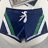 abordables Bañadores &amp; Pantalones de surf-Hombre Bañador Natación Corto Bañadores Pantalones Bloqueo de color Correa Boyleg Secado rápido Eslático Transpirable Bañadores Surf Deportes acuáticos Natación Verano