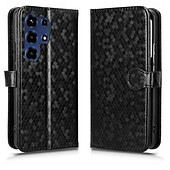 billige 2026 Samsung Galaxy S26-serien-telefon Etui Til Samsung Galaxy S26 S26 Pluss S26 Ultra Lommebok-kortveske Magnetisk Helkroppsbeskyttende med nøkkelbånd Kontor / Bedrift Geometrisk mønster TPU