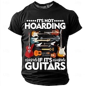 economico T-shirt Grafiche di Musica e Strumenti-Per uomo Chitarra Gergo divertente Maglietta Manica Corta maglietta Stampa 3D Girocollo Camicia Moda Quotidiano Quotidiano Streetwear Blu Rosso Estate Primavera Abbigliamento S M L XL XXL XXXL
