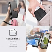 billige 2026 Samsung Galaxy S26-serien-telefon Etui Til Samsung Galaxy S26 S26 Pluss S26 Ultra Lommebok-kortveske Flip deksel Glidelås med håndleddsstropp Støtte Kontor / Bedrift TPU PU lær