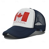 economico Cappellino da baseball da uomo-Per uomo Cappellino da Baseball Cappello da Sole Blu Nero Poliestere Patchwork Moda Streetwear Casual Casuale Quotidiano All'aperto Grafico Bandiera Protezione Solare Protezione solare Traspirabilità