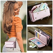 abordables 2026 Samsung Galaxy S26 Serie-teléfono Funda Para Samsung galaxia S26 S26 Ultra Plus Tarjetas billetera con Soporte Cremallera con cordón Retro TPU Cuero de PU