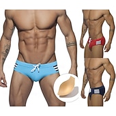 olcso Úszónadrág és deszkás rövidnadrág-Férfi Úszónadrágok Fürdőnadrág Boxer fazonú fürdőnadrágok Csík Zsinór Gyors szárítás Rugalmas Légáteresztő Alsók Szörfözés Vízi sportok Úszás Nyár