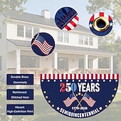 olcso Kerti zászlók, Banner-2 db 250. évfordulós amerikai kerti zászló &amp;transzparens zászló, nem redőzött legyezőzászló, kétoldalas hazafias sas mintázat amerikai zászlókkal, emlék 1776-2026, 12 x 18 hüvelyk &amp;2 x 4 láb