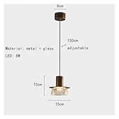 levne Design bubnu a kuželu-Kreativní závěsné světlo z prasklého skla, čiré jantarové, do jídelny, ložnice, baru, obchodu s LED diodami, nastavitelné, moderní