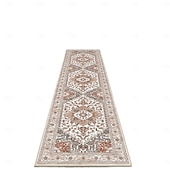 cheap Runner Rugs-Persian Ethnic Style Corridor Rug Faux Cashmere Durable Non-Slip Bedroom Bedside Mat Easy-to-Clean Living Room Carpet