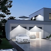 abordables Appliques d'extérieur-Applique murale solaire intelligente d'extérieur avec détecteur de mouvement, étanche IP65, 22 LED, 4 modes d'éclairage, lampe décorative pour jardin, cour, clôture, mur, villa, porche