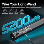 cheap Decorative Lights-RGB Tube Light, Magnetic Handheld Light Stick, 360°Full Color LED Video Lighting Wand, 2500K-9900K, 21 Scenes, CRI 96+, for Studio Photography Vlog Recording Streaming
