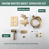 זול ברזים לבידה-סט ריסוס בידה חם וקר מוסתר לאסלה, מרסס בידה ידני לאסלה, מרסס בידה ידני לשירותים, מים חמים