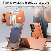 cheap 2026 Samsung Galaxy S26 Series-Phone Case For Samsung Galaxy S26 Ultra Plus S25 Ultra Plus S25 Edge S24 Plus Wallet Case with Stand Holder Full Body Protective Shockproof TPU PU Leather