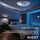 voordelige Kamer Decor Verlichting-Bluetooth sterrenhemelprojector met meteoren- en witte ruis-effect en melkwegprojectie.