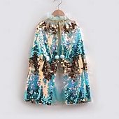 economico Costumi per bambine-Sirena Principessa Mantello Costume per festa a tema Film Cosplay for Ragazze Bambini Mascherata Quotidiano Feste Ferie