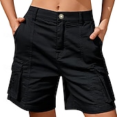 cheap Bermuda Shorts-Women's Bermuda shorts Cargo Shorts Shorts Summer Shorts Vacation Fashion Casual Daily Short Mid Waist Solid Color Plain Patchwork Zipper Pocket Comfort Quick Dry Soft Micro-elastic Streetwear Beach