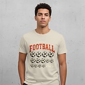 baratos Camisetas de futebol-Partida Mundial de Futebol 2026 Roupa Japonesa/Curta Graphic Tee Vintage Futebol Americano Camiseta para Unisexo Adulto Impressão 3D  para Baile de Máscaras Diário Festa