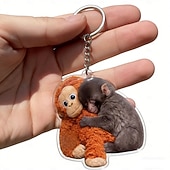 رخيصةأون اللوازم المنزلية-ميدالية حماية ميم بانش القرد، ميداليات بلاش ميم بانش مونكي، زينة ميمات القردة الصغيرة، ميدالية مواضيع حيوانية للتعليق على حقيبة الظهر