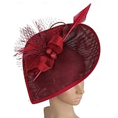 cheap Fascinators-Fascinators Polyester Wedding Birthday Vintage Cute Retro With Feather Headpiece Headwear