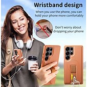 cheap 2026 Samsung Galaxy S26 Series-Phone Case For Samsung Galaxy S26 Ultra Plus S25 Ultra Plus S25 Edge S24 Plus Wallet Case with Stand Holder Full Body Protective Shockproof TPU PU Leather