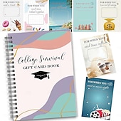  libretto di carte regalo per la sopravvivenza al college, libretto di carte regalo per la laurea 2026, formato 7 x 5 pollici, libretto organizer per la sopravvivenza, kit di assistenza per la partenza
