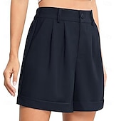 abordables Pantalones cortos bermudas-Mujer Bermudas Pantalón corto Pantalones cortos de verano Pantalones cortos de playa Vacaciones Moda Casual / Diario Corto Alta cintura Cremallera Bolsillo Cintura elástica Comodidad Secado rápido