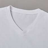 economico magliette di base-Maglietta da uomo in misto cotone, 2 pezzi, manica corta, scollo a V, estiva, per tutte le stagioni, tinta unita, semplice, stile designer, moderno, contemporaneo, scollo a V, confezione multipla, per vacanze, strada, casual, blu scuro, bianco e blu.