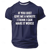 economico T-shirt di Umorismo Sarcastico-Maglietta da uomo divertente e sarcastica con la scritta "Se mi dai solo un minuto penso di poter peggiorare le cose", blu navy, con grafica e slogan umoristico, ideale come regalo, taglie S-5XL.