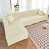 baratos Cobertura de Sofa-Capas elásticas para sofás de 1, 2, 3 e 4 lugares, capa para sofá modular em formato de L, capa protetora para sofá chaise longue, protetor de móveis para sala de estar.