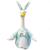 cheap Porch Goose Outfits-Easter Porch Goose Outfit, Goose Clothes for 23-25" Garden Goose Statue, Spring Outdoor Yard Decor Accessories, Outfit Only, Goose Not Included